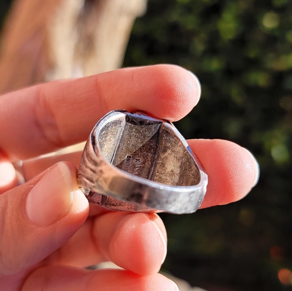Navajo Signed Ring Sterling - Picture 5 of 6